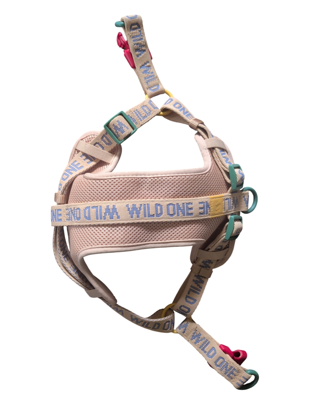 Wild One Adjustable Cushioned Dog Harness Retro Tan Colorblock Size Large NWOT
